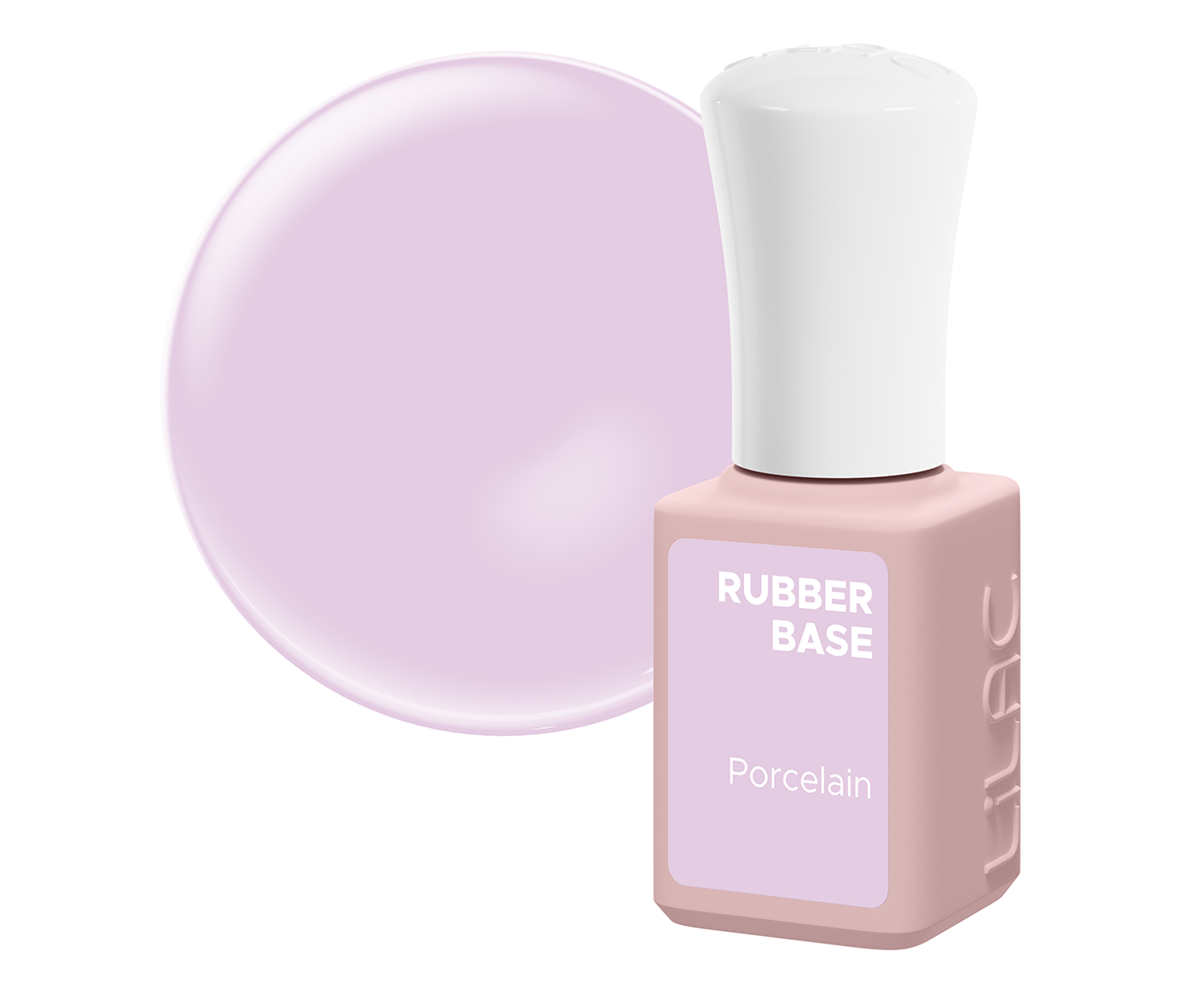 Paznokcie Lakiery hybrydowe Lilac Rubber Base Porcelain